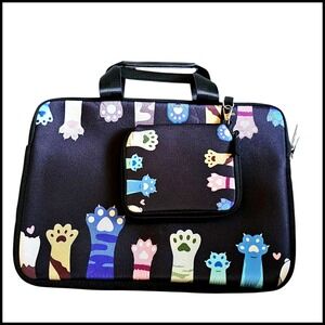 Mosiso Laptop Bag Cute Cat Paw Print Zippered Neoprene Sleeve‎ Carrying Case